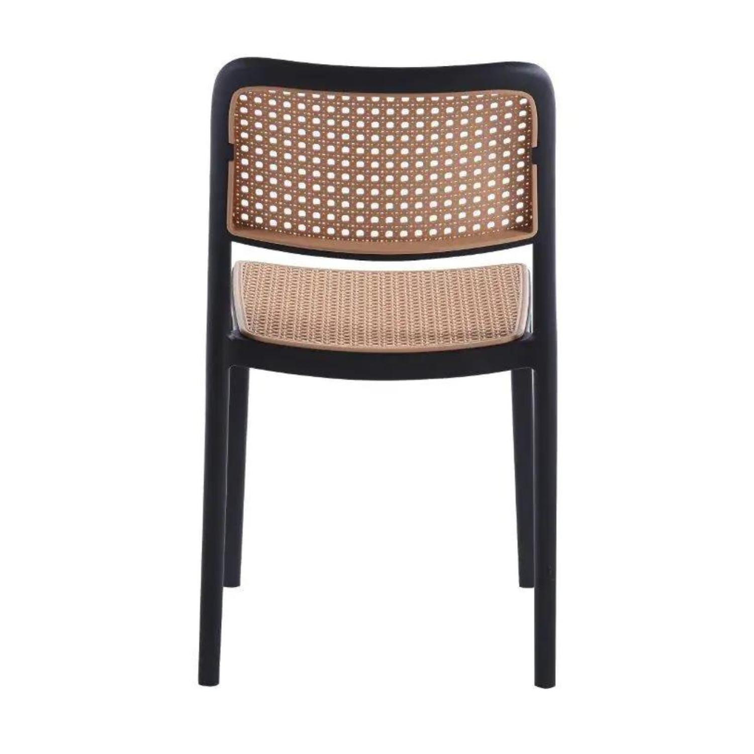PACK PANDALINO NEGRO 4 SILLAS FERONIA NEGRAS IDEAL EXTERIORES COMEDOR - 7