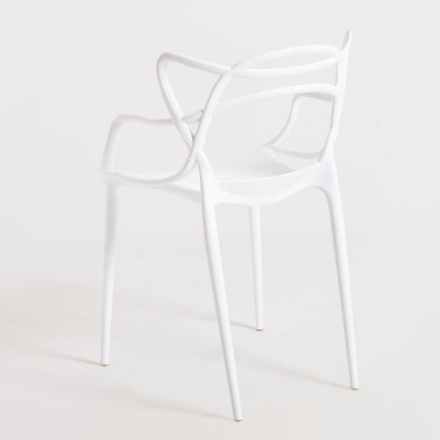 PACK PANDALINO BLANCO 4 SILLAS BLANCAS MASTERS IDEAL TERRAZA Y INTERIOR - 4
