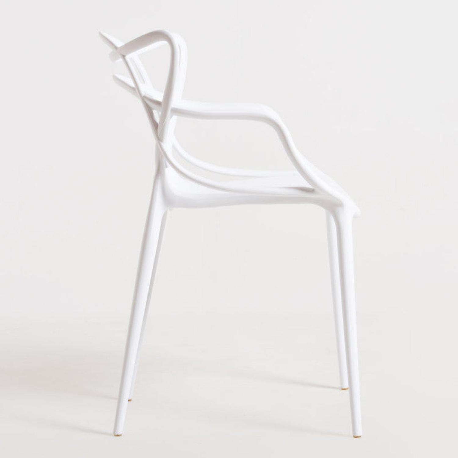 PACK PANDALINO BLANCO 4 SILLAS BLANCAS MASTERS IDEAL TERRAZA Y INTERIOR - 6