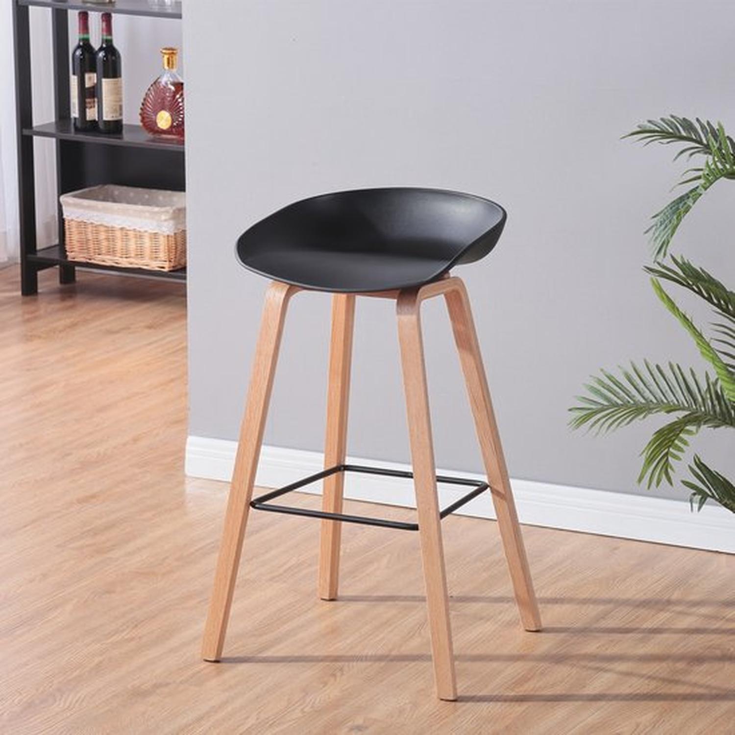 PACK 2 TABURETES BAR NORDICO VIGGO 75 CM | EXTERIOR NEGRO - 2