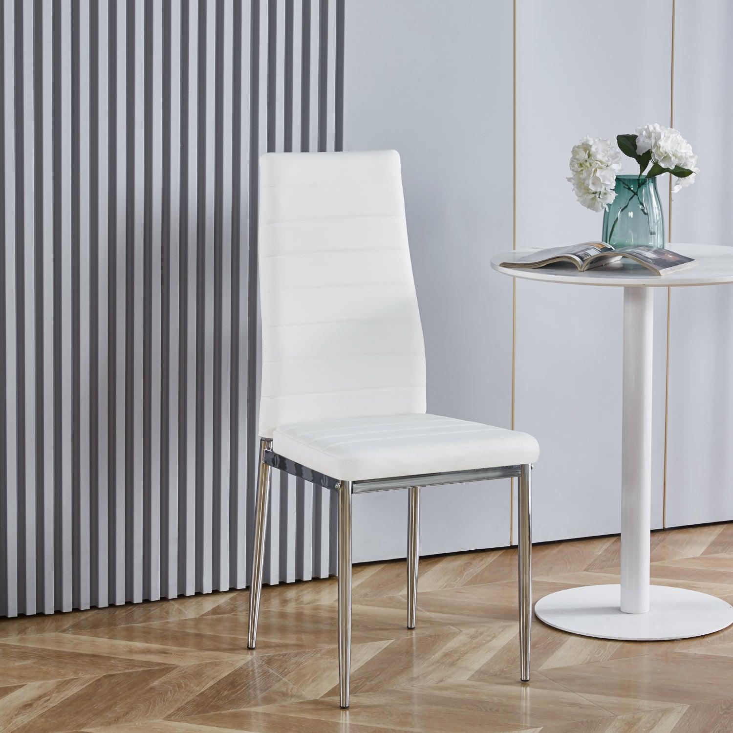 PACK PANDALINO BLANCO 4 SILLA DINING BLANCAS ESTILO MINIMALISTA Y CÓMODO - 2