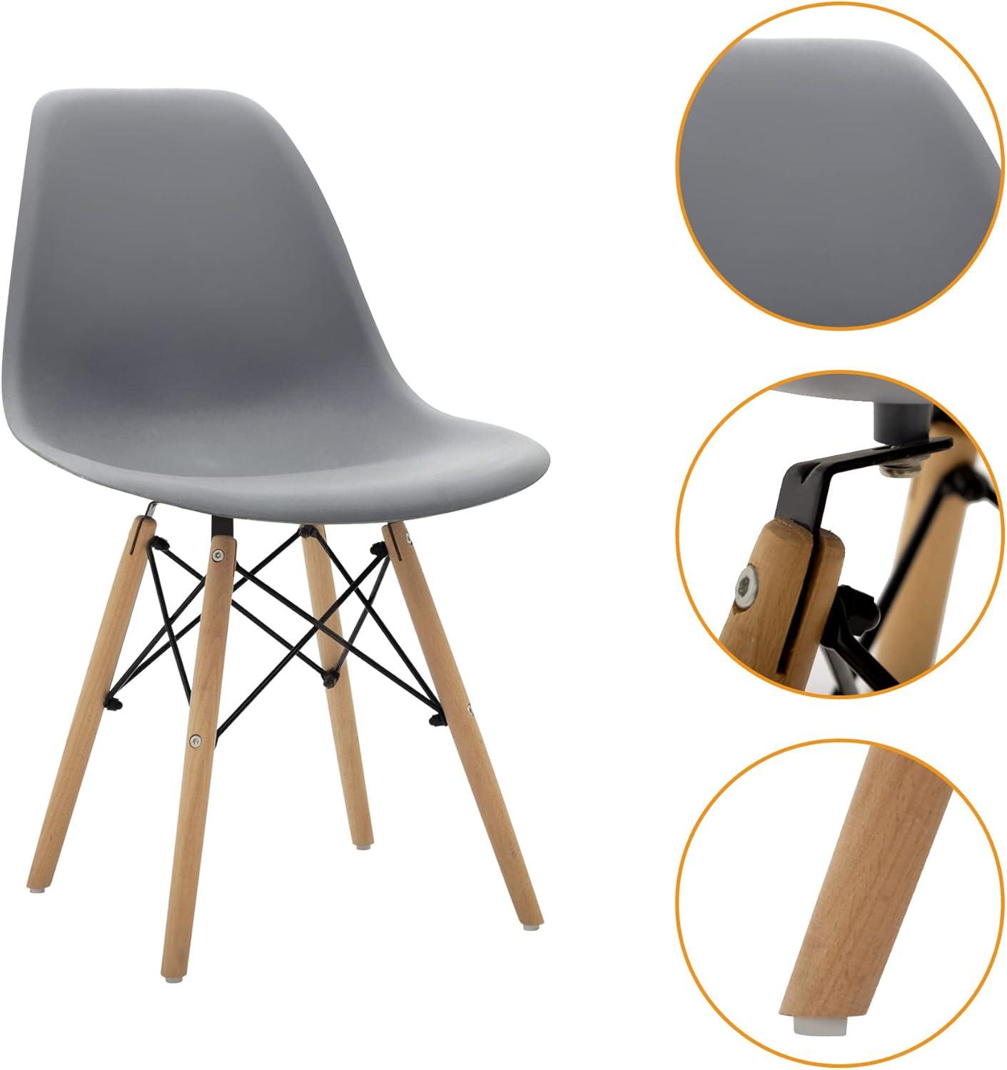 PACK PANDALINO GRIS 4 SILLAS EAMES IDEAL HOGAR Y OFICINA - 3