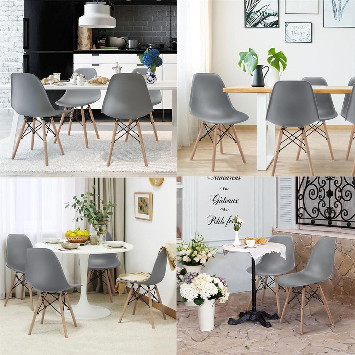 PACK PANDALINO GRIS 4 SILLAS EAMES IDEAL HOGAR Y OFICINA - 4