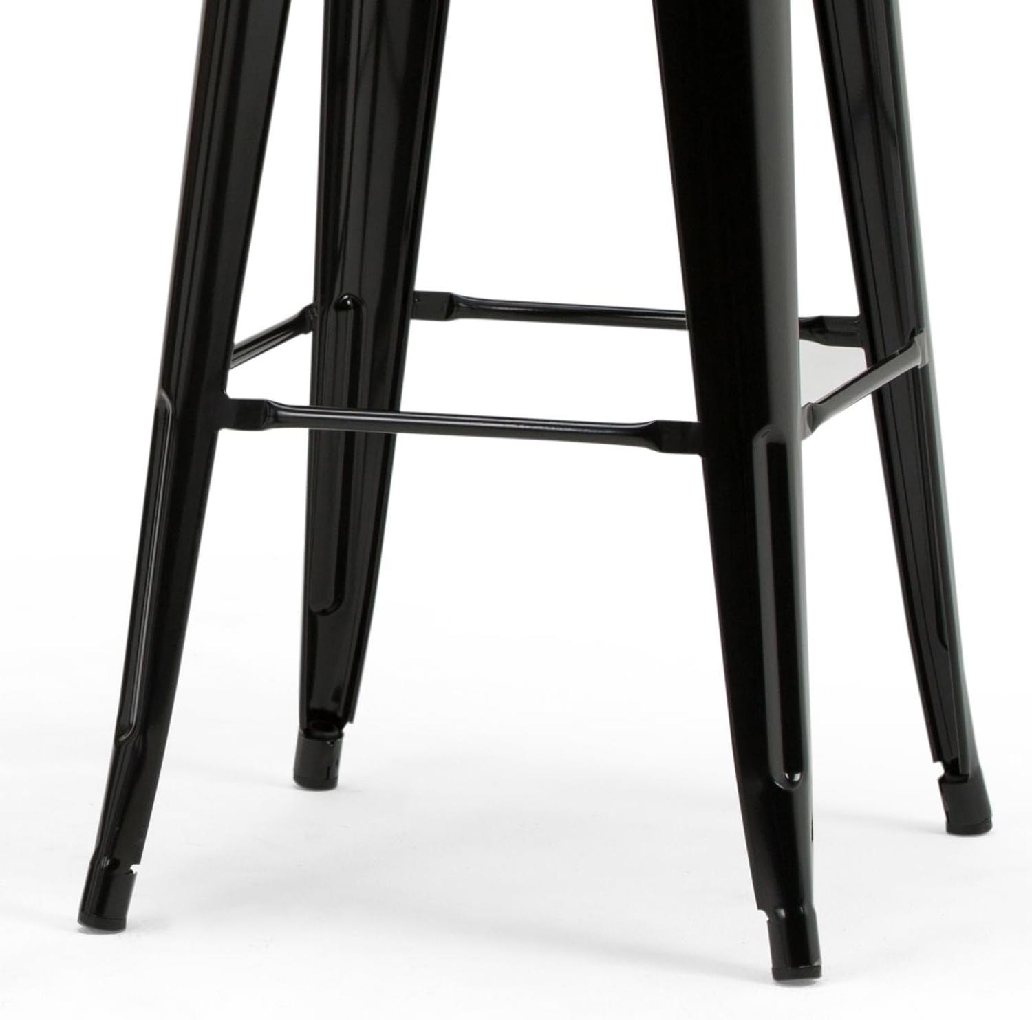 PACK PANDALINO NEGRO 4 TABURETES TOLIX S 64 CM DISEÑO INDUSTRIAL COCINA - 5