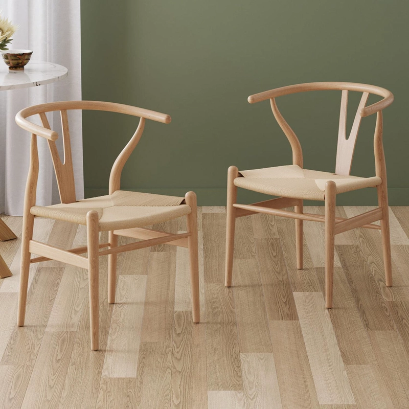 PACK PANDALINO CAFE 2 SILLA WISHBONE NÓRDICA MADERA NATURAL - 2