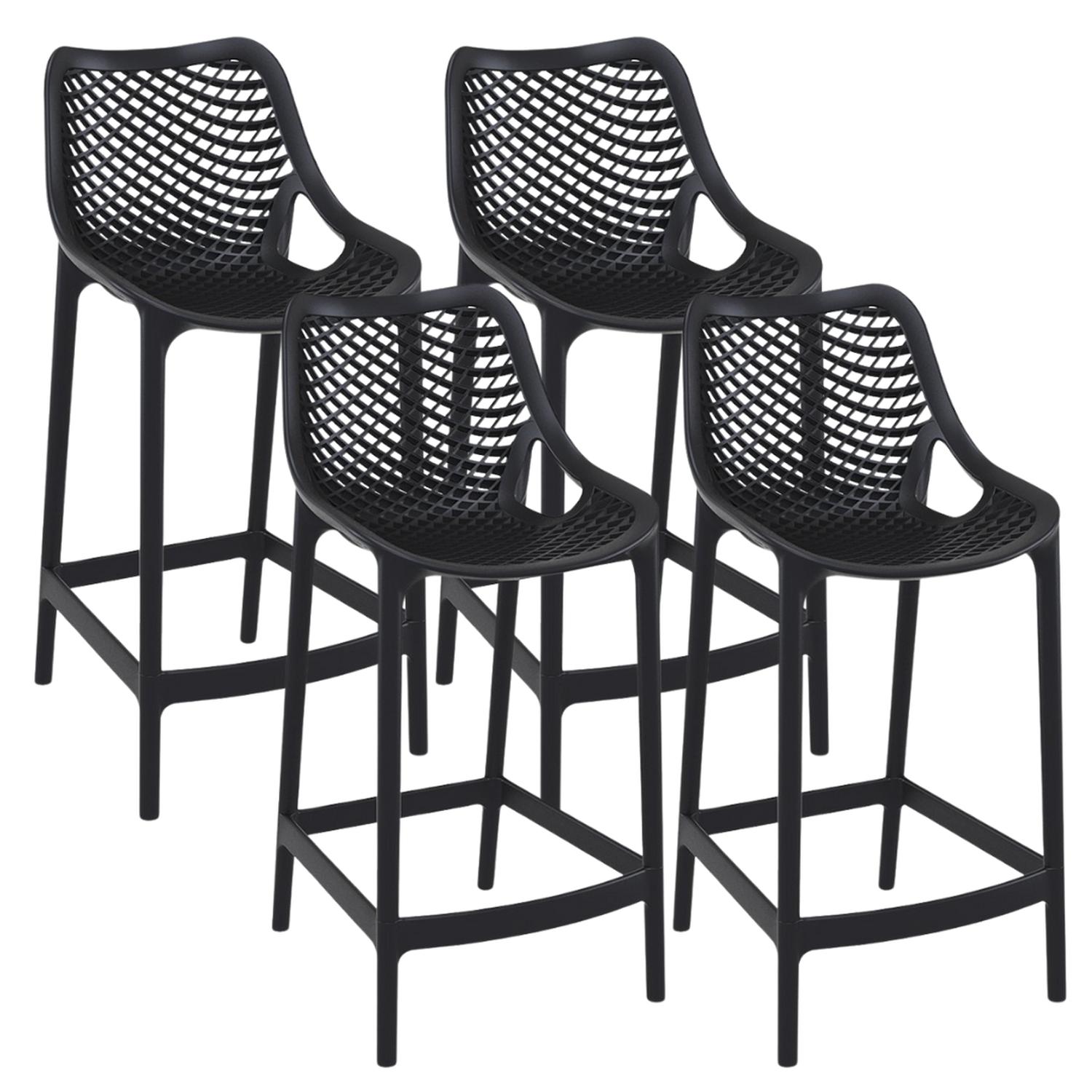 PACK 4 TABURETES BARDO PARA EXTERIOR 75 CM| DISEÑO MODERNO|RESISTENTE - 1