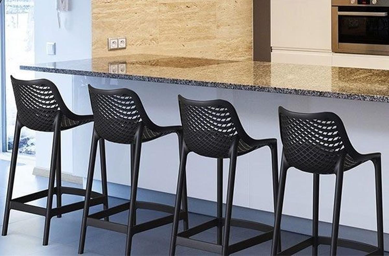 PACK 4 TABURETES BARDO PARA EXTERIOR 75 CM| DISEÑO MODERNO|RESISTENTE - 3