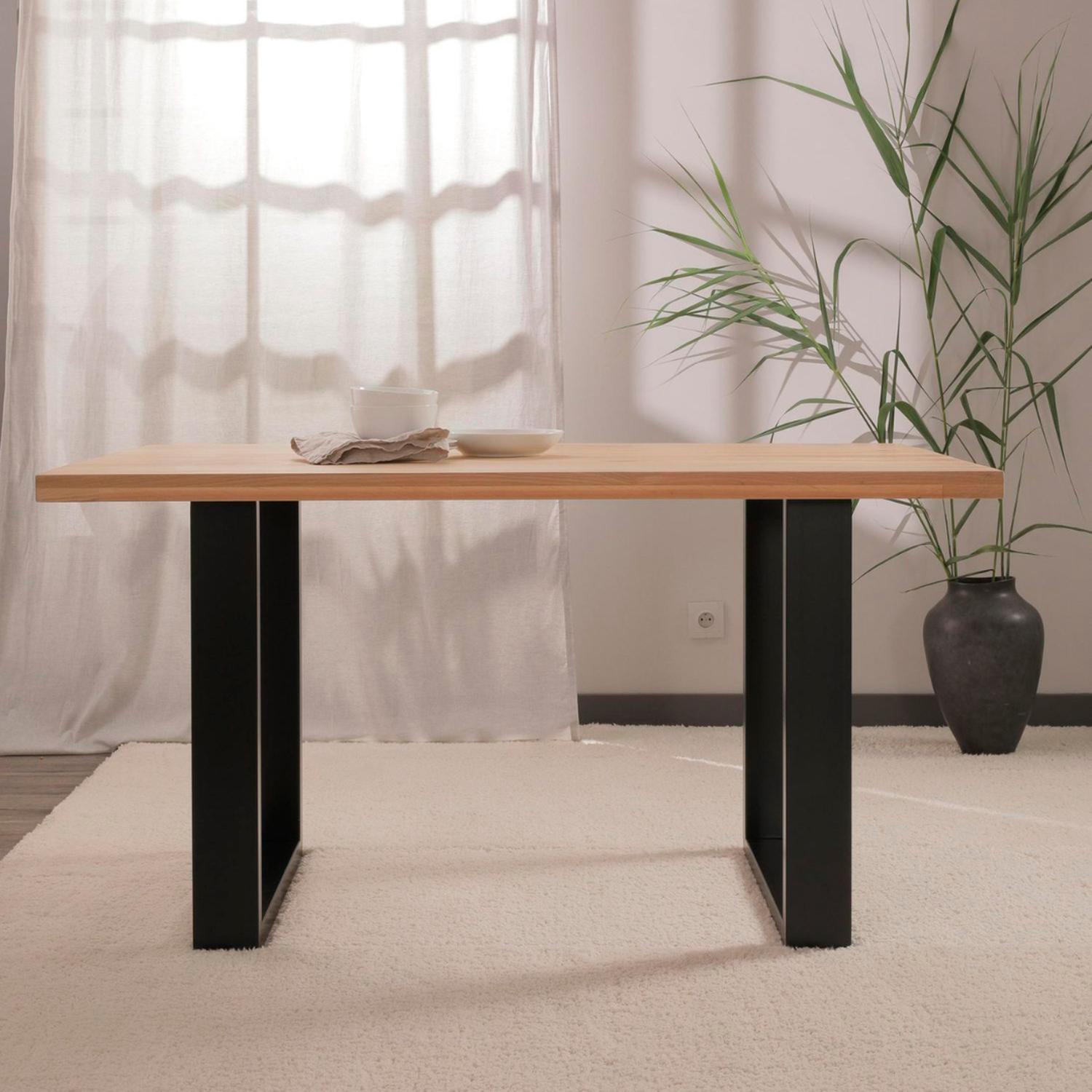 MESA RECTANGULAR AMBAR CLARO 160X90 | ESTILO INDUSTRIAL - 4