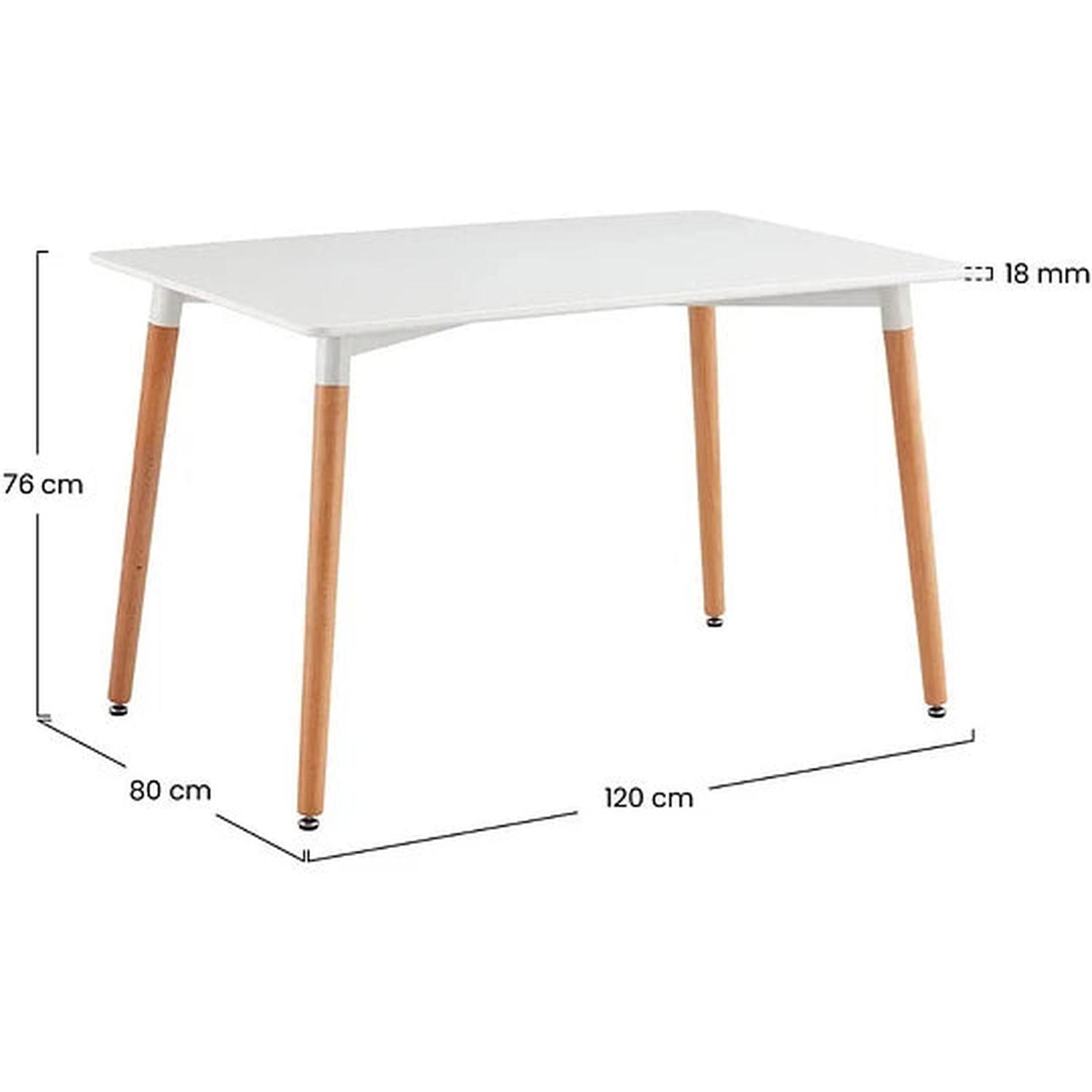 MESA RECTANGULAR BRUNELL 120X80 | MODERNA Y ELEGANTE - 2