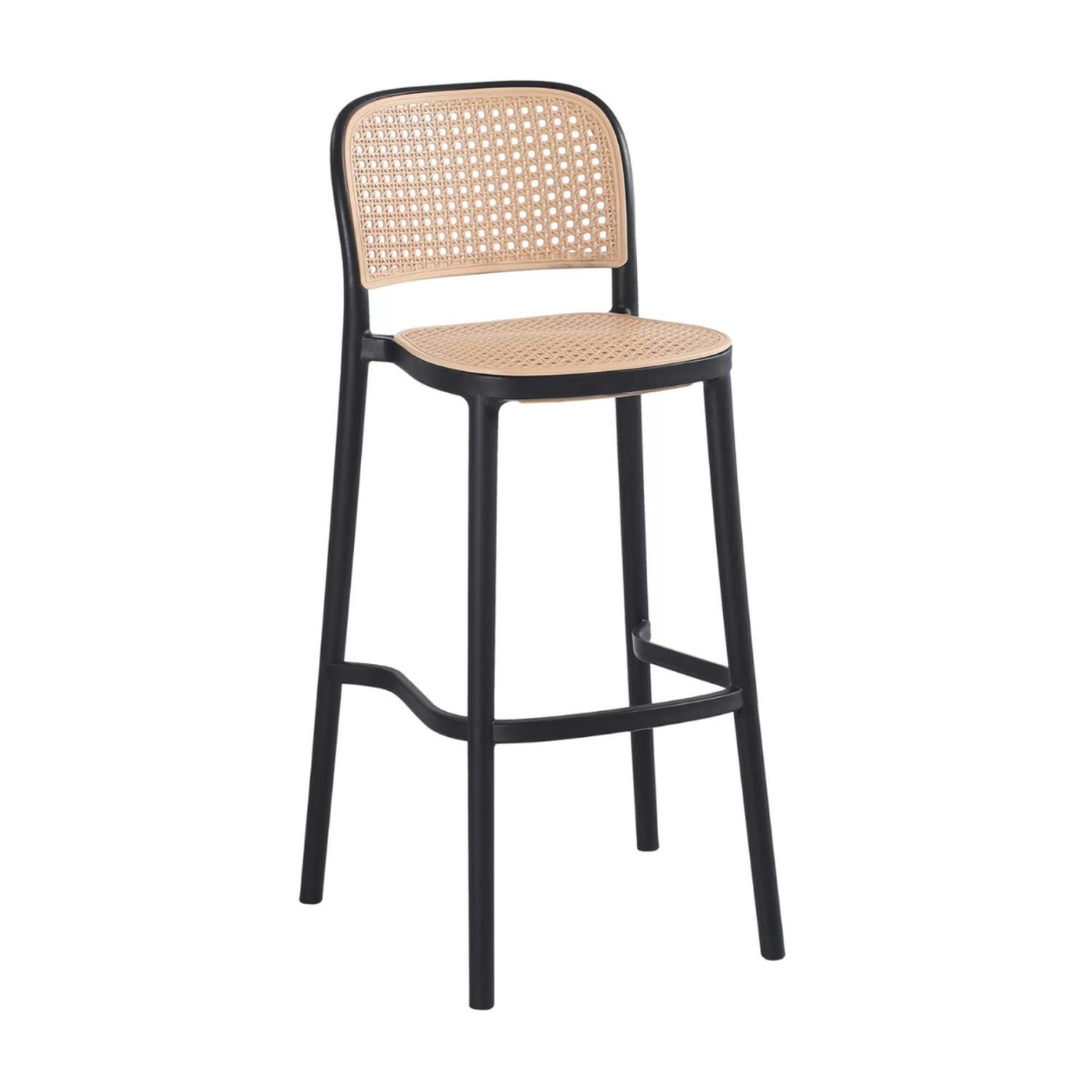 PACK 2 TABURETE MONTANA NEGRO 65CM | RATTAN SINTE TICO, EXTERIOR - 4