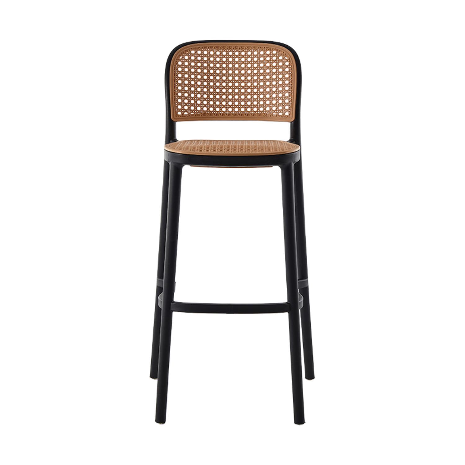 PACK 2 TABURETE MONTANA NEGRO 65CM | RATTAN SINTE TICO, EXTERIOR - 5