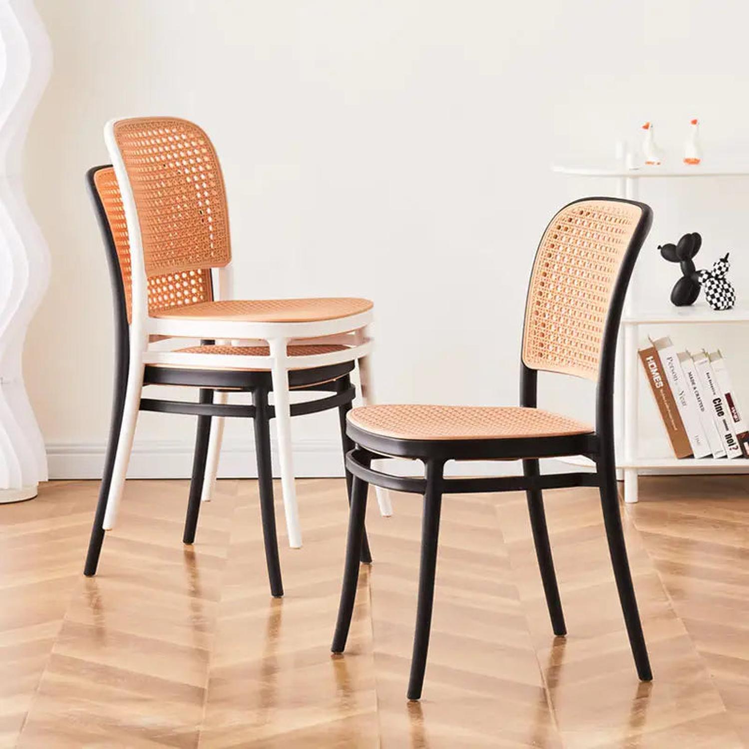 PACK 4 SILLA MONTANA NEGRA | RESISTENTE PARA INTERIOR Y EXTERIOR - 4