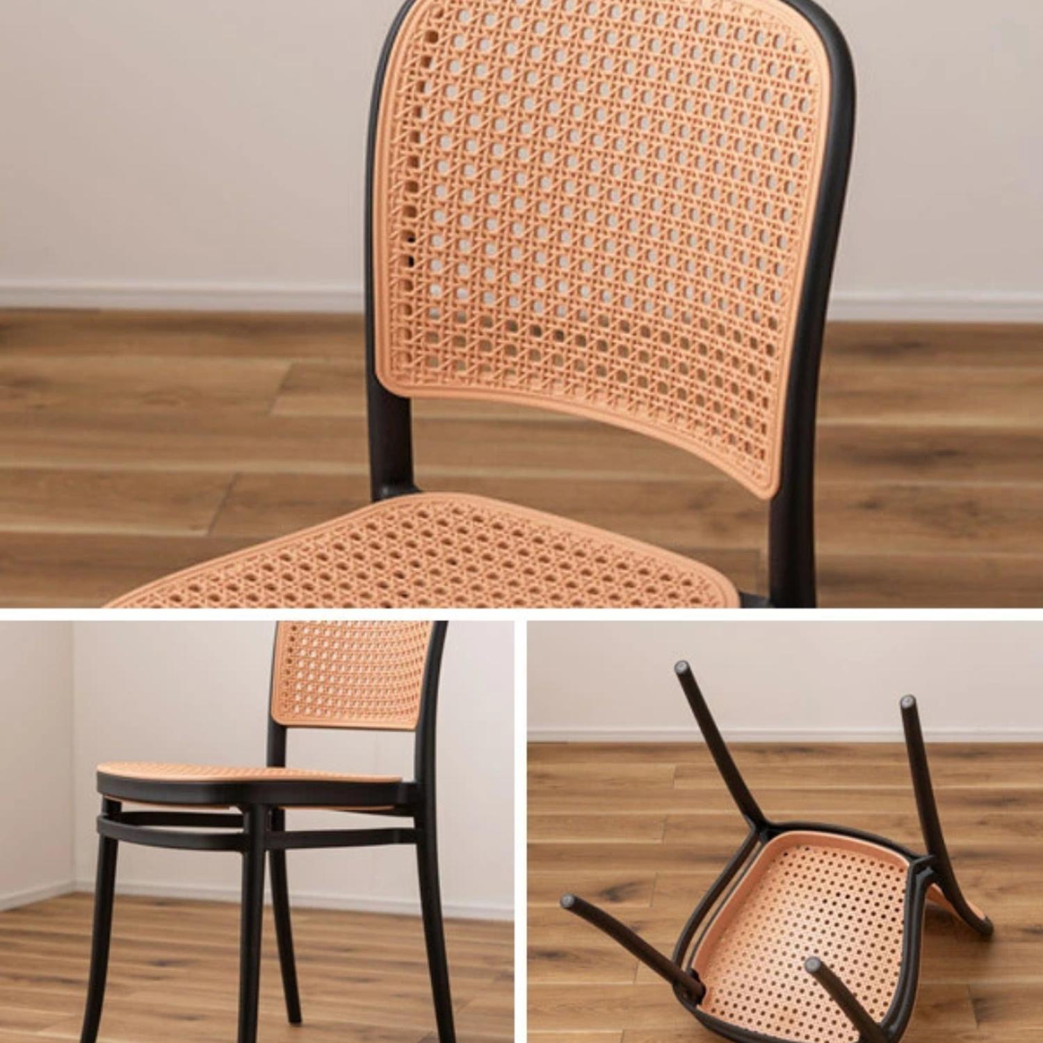 PACK 4 SILLA MONTANA NEGRA | RESISTENTE PARA INTERIOR Y EXTERIOR - 5