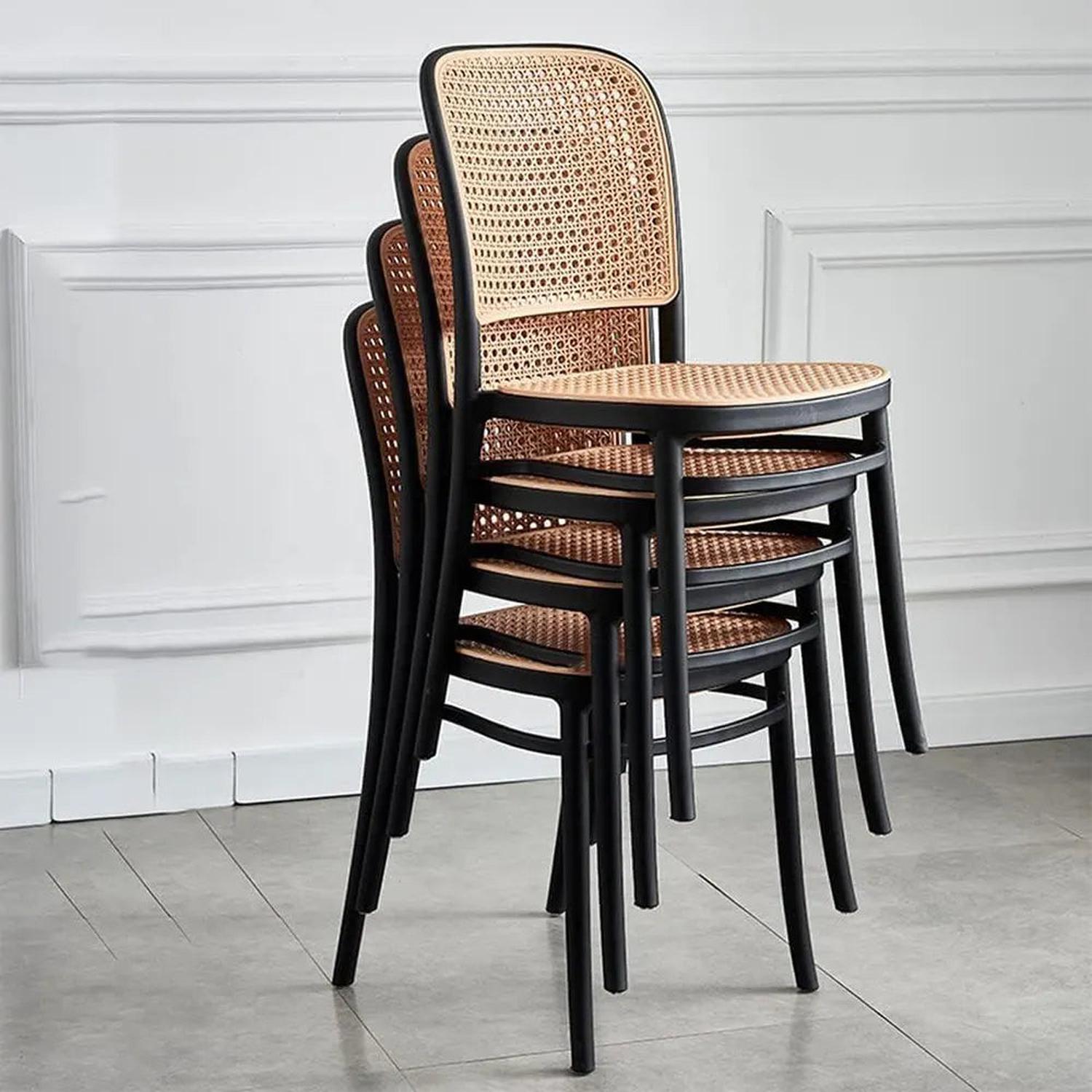 PACK 4 SILLA MONTANA NEGRA | RESISTENTE PARA INTERIOR Y EXTERIOR - 6