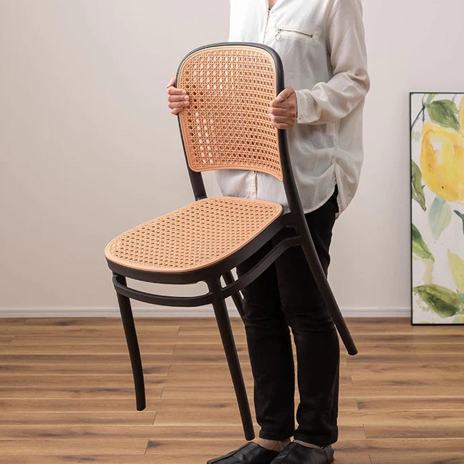 PACK 4 SILLA MONTANA NEGRA | RESISTENTE PARA INTERIOR Y EXTERIOR - 7
