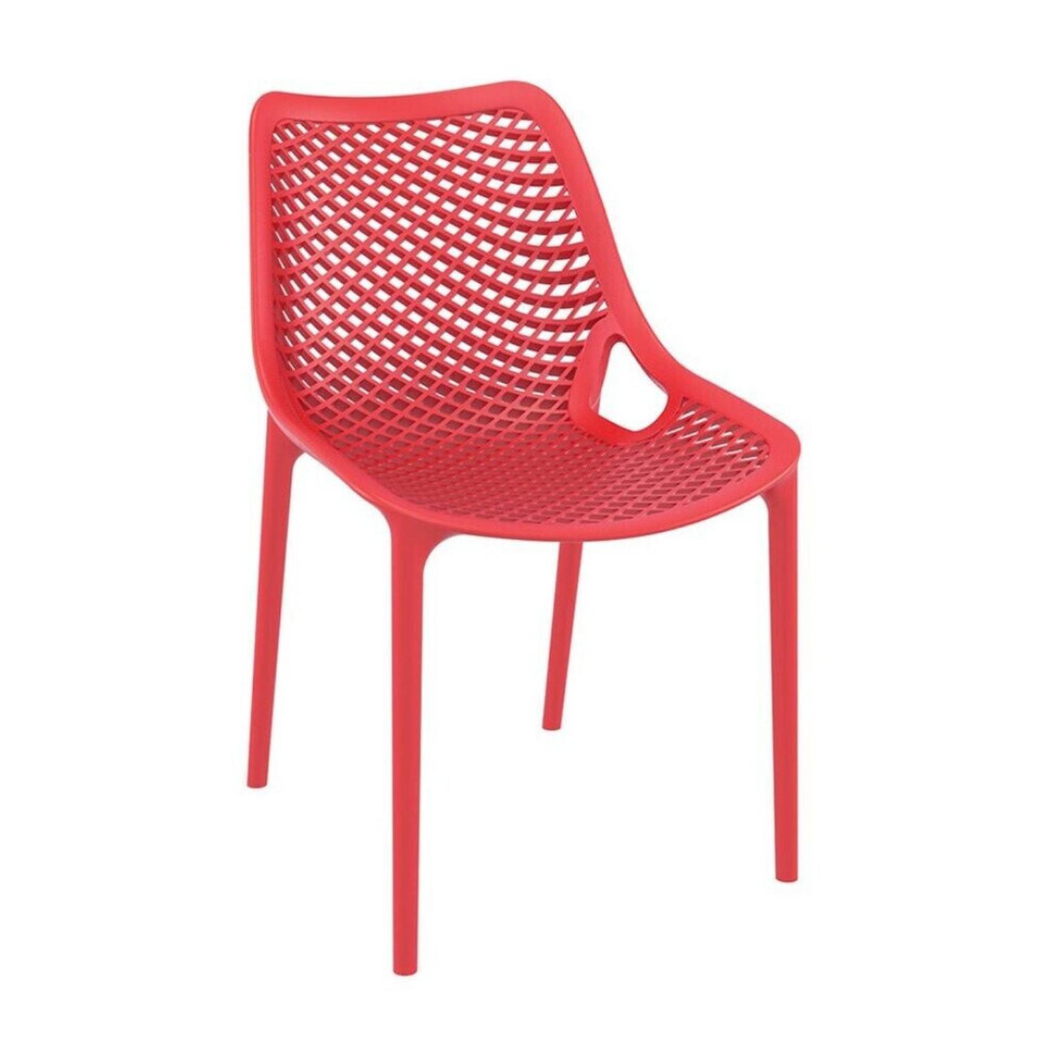 PACK 4 SILLAS BARDO ROJAS| RESISTENTE PARA INTERIOR Y EXTERIOR - 3