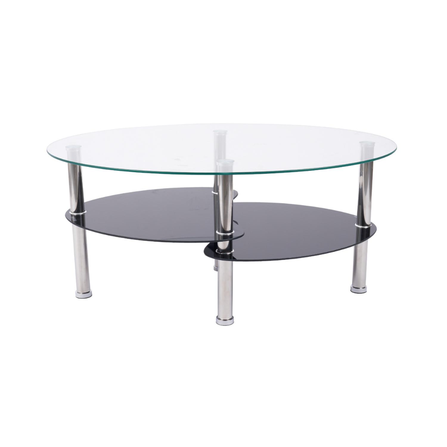 MESA DE CENTRO MODERNA MARTINA CON 2 CARAS - VIDRIO TEMPLADO - 1