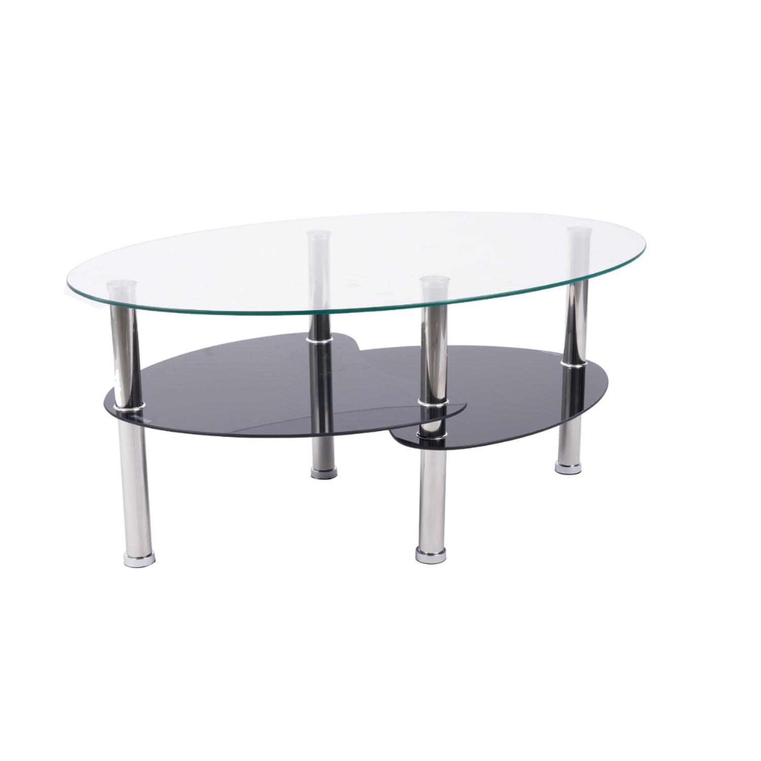 MESA DE CENTRO MODERNA MARTINA CON 2 CARAS - VIDRIO TEMPLADO - 2
