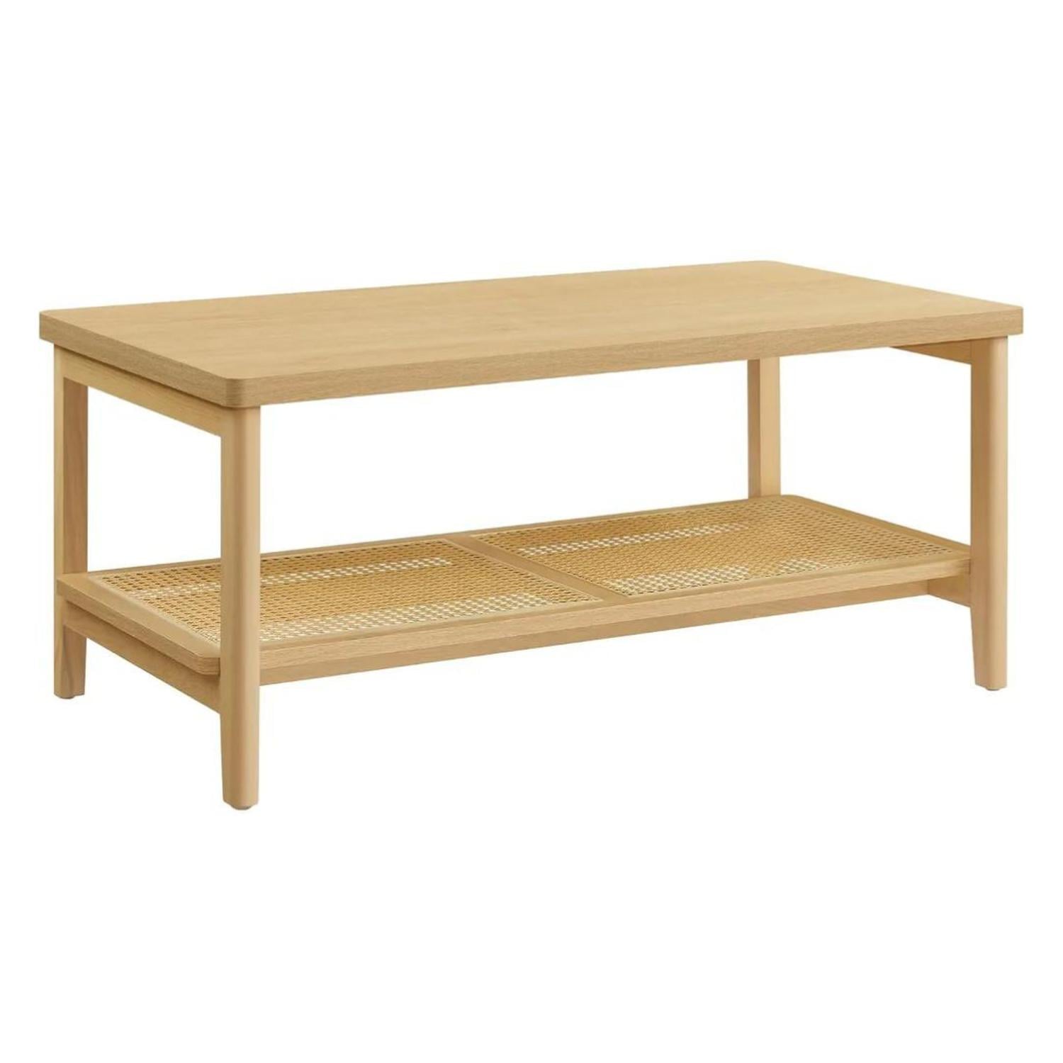 MESA CENTRAL LEONORA | RATTAN Y MADERA - 1