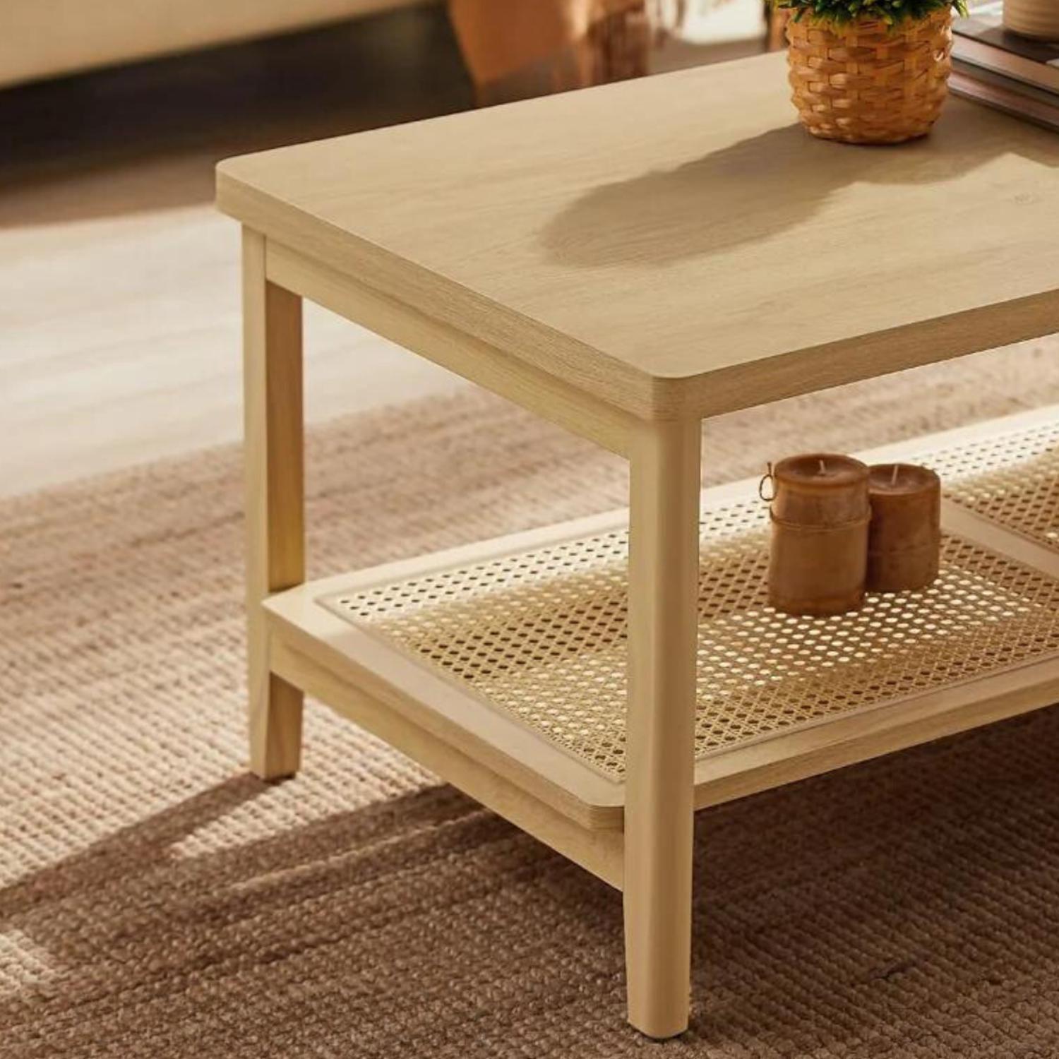 MESA CENTRAL LEONORA | RATTAN Y MADERA - 2