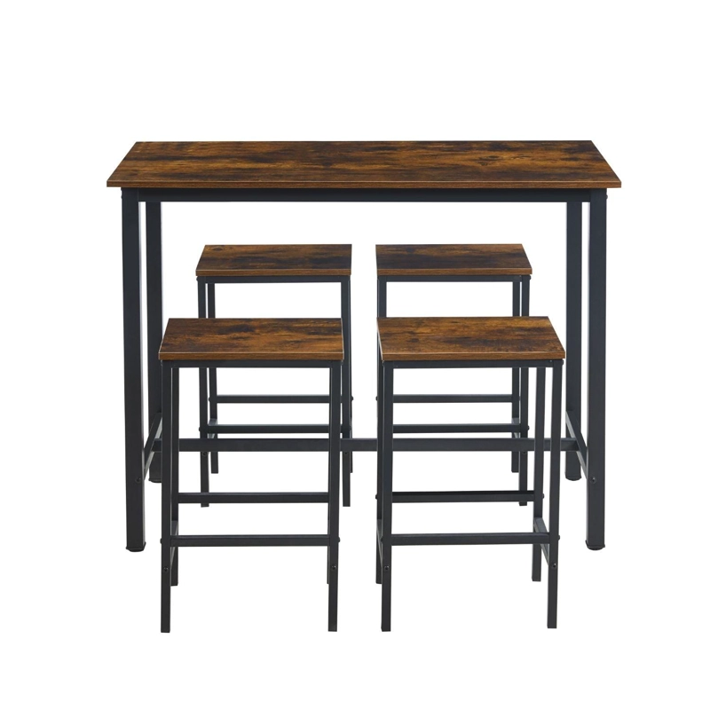 PACK MESA ALTA + 4 TABURETES BAR | ESTILO INDUSTRIAL - 3