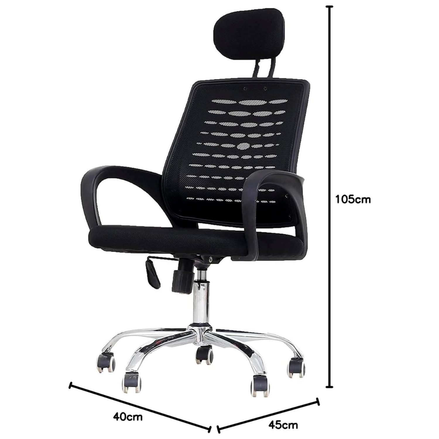 SILLA OFICINA NEO NEGRA | APOYABRAZOS Y CABECERA AJUSTABLES - 7