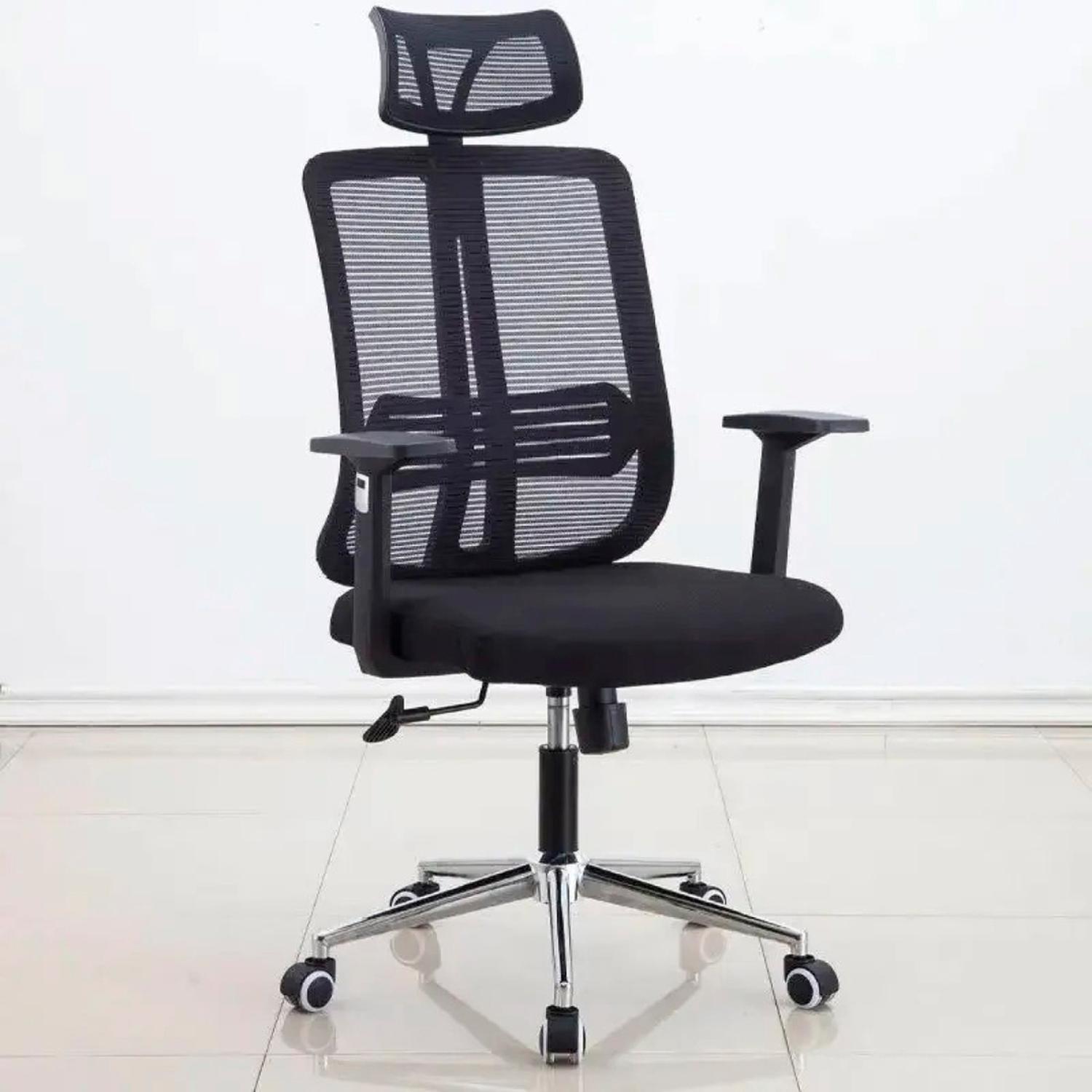 SILLA OFICINA ERGONOMICA FLEXA NEGRA | APOYABRAZOS Y REPOSACABEZAS AJUSTABLE - 7