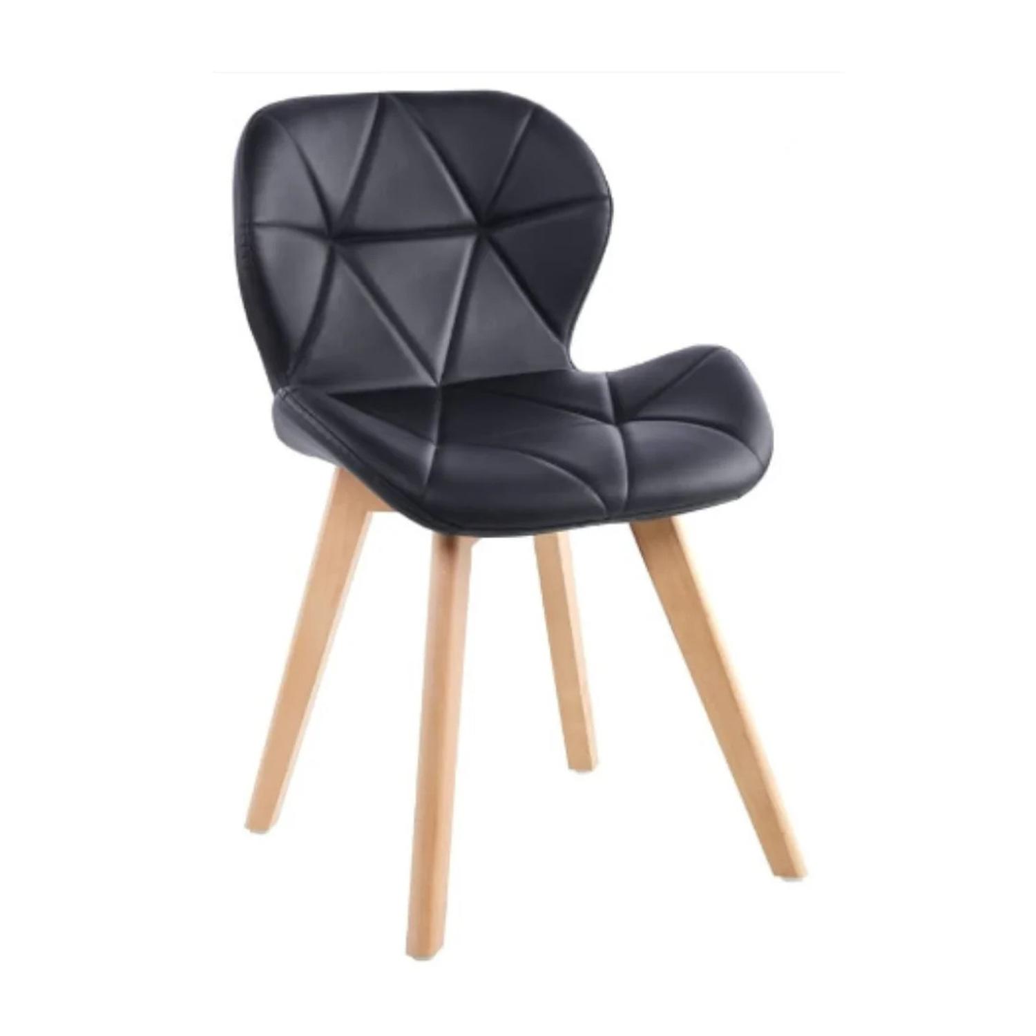 COMEDOR MESA SHANNA 100CM + 4 SILLONES RUBIK COLOR NEGRO - 5