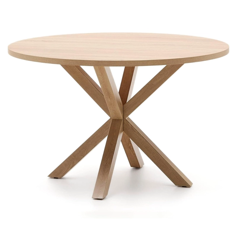 MESA REDONDA EQUIZ WOOD 100CM | PATAS X | COMEDOR U OFICINA - 1