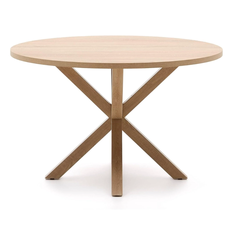MESA REDONDA EQUIZ WOOD 100CM | PATAS X | COMEDOR U OFICINA - 2