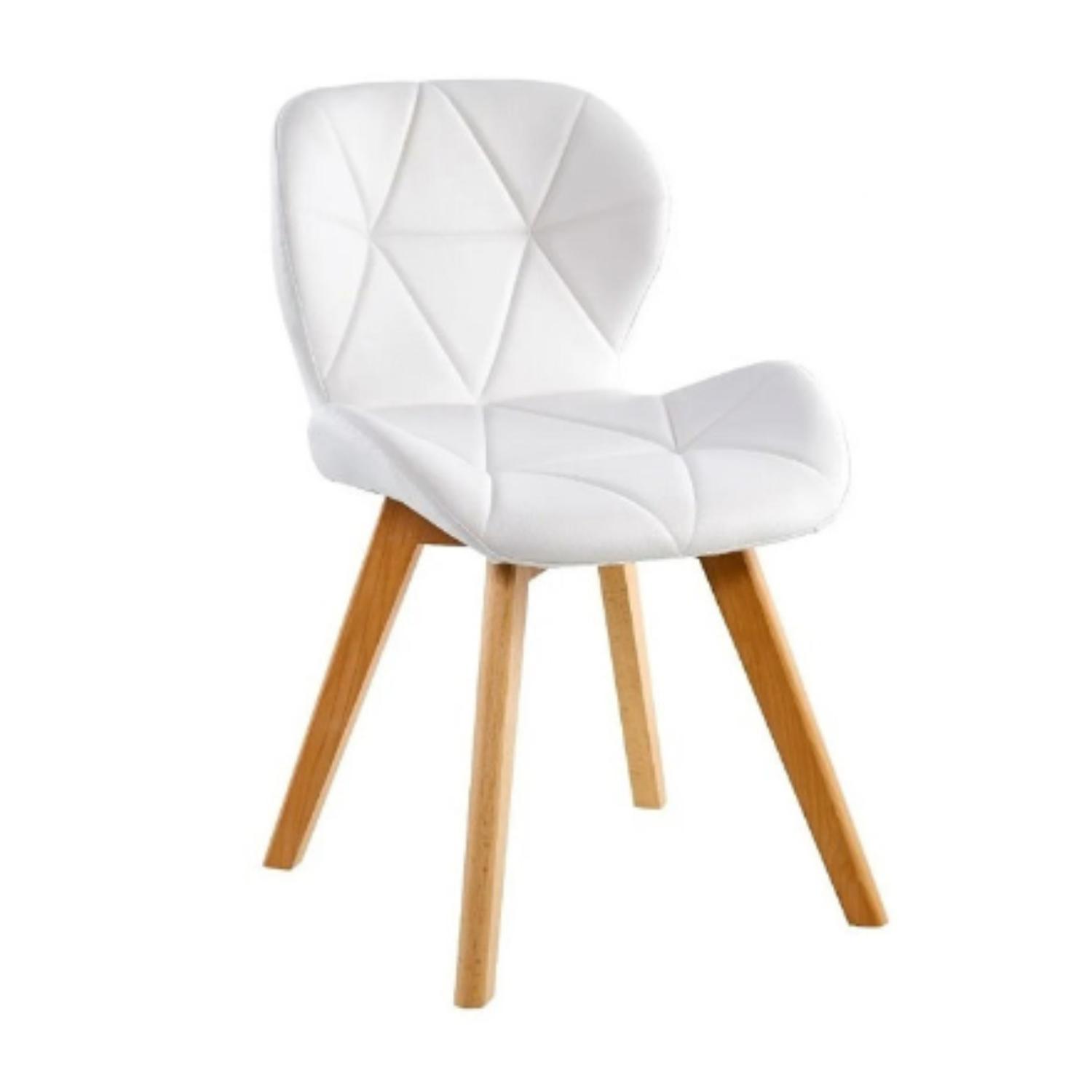 COMEDOR MESA SHANNA 100CM + 4 SILLONES RUBIK COLOR BLANCO - 5