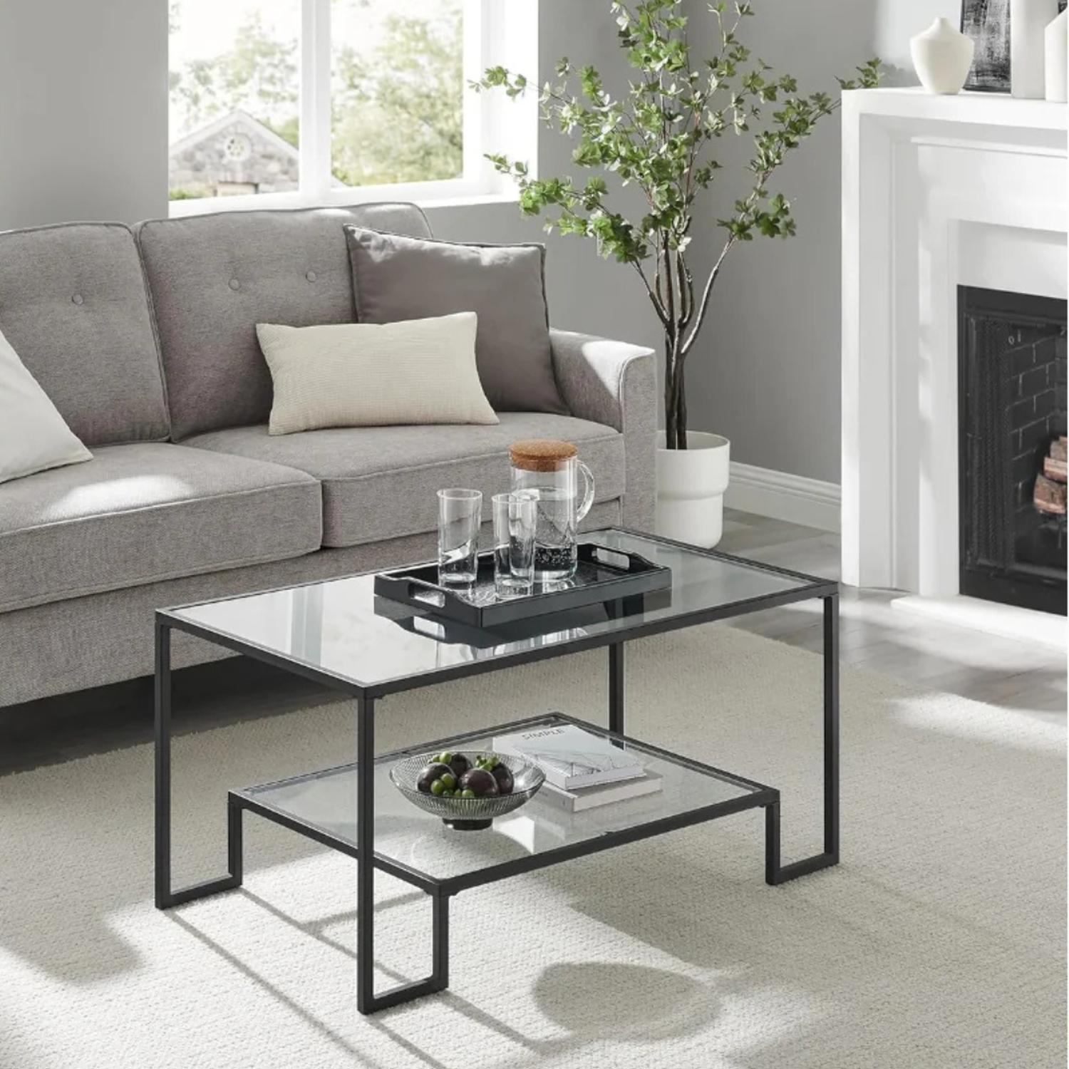 MESA DE CENTRO LANDALA | VIDRIO Y FIERRO NEGRO - 2