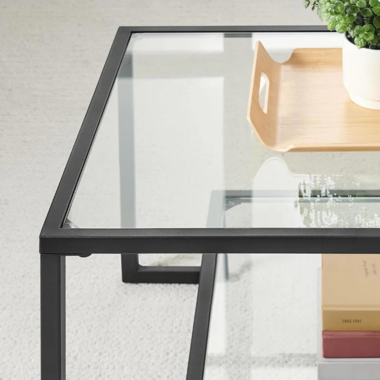 MESA DE CENTRO LANDALA | VIDRIO Y FIERRO NEGRO - 4