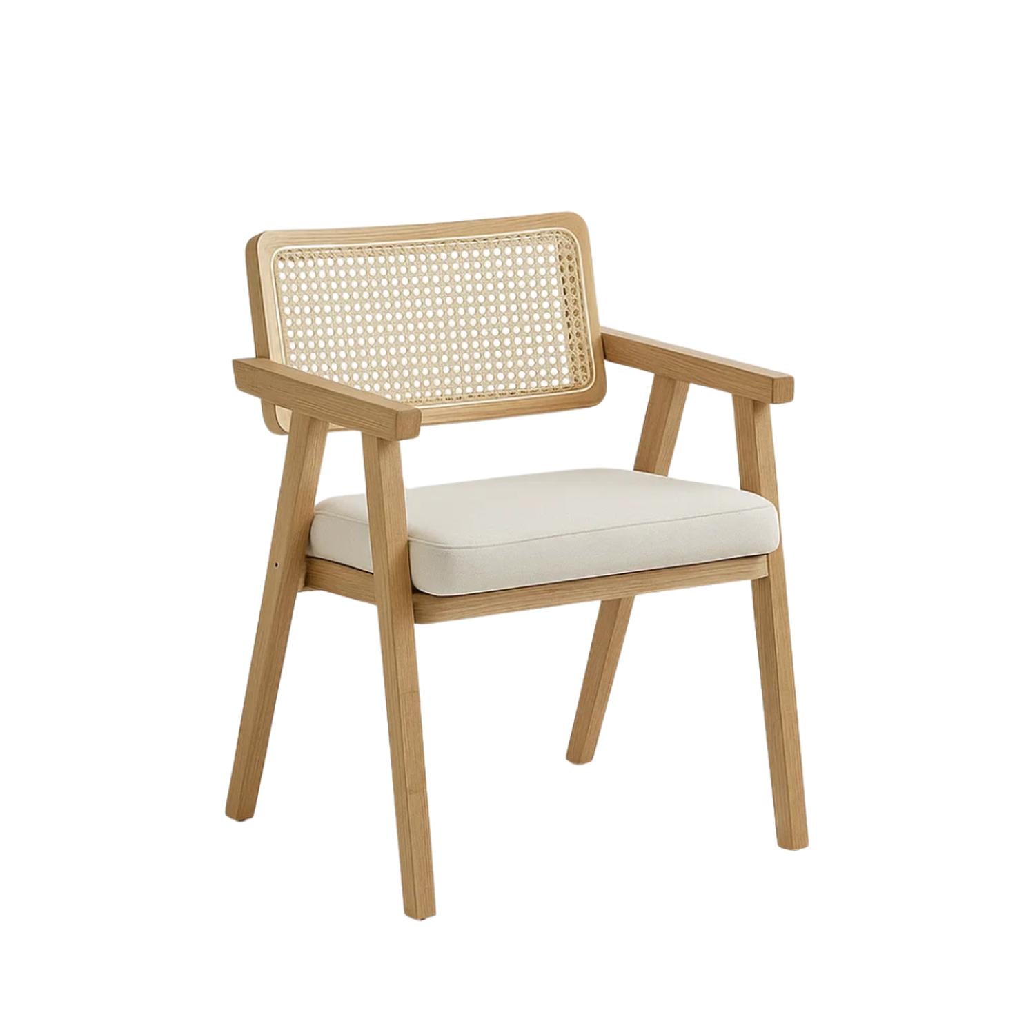 PACK 2 BUTACA SITIAL CAPITOL ACOLCHADO DE RATTAN NATURAL - 4