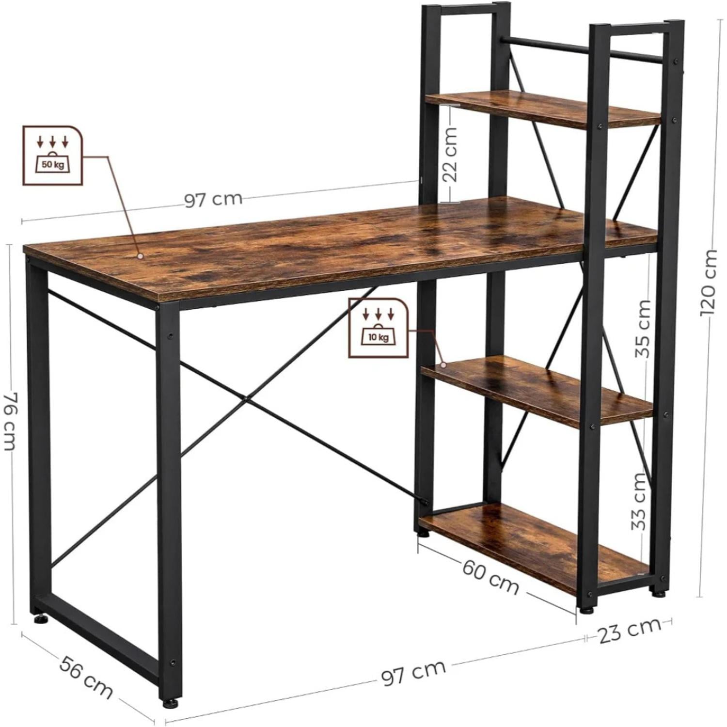 ESCRITORIO INDUSTRIAL ORIOL 120CM | ESTILO ROBUSTO Y FUNCIONAL - 3