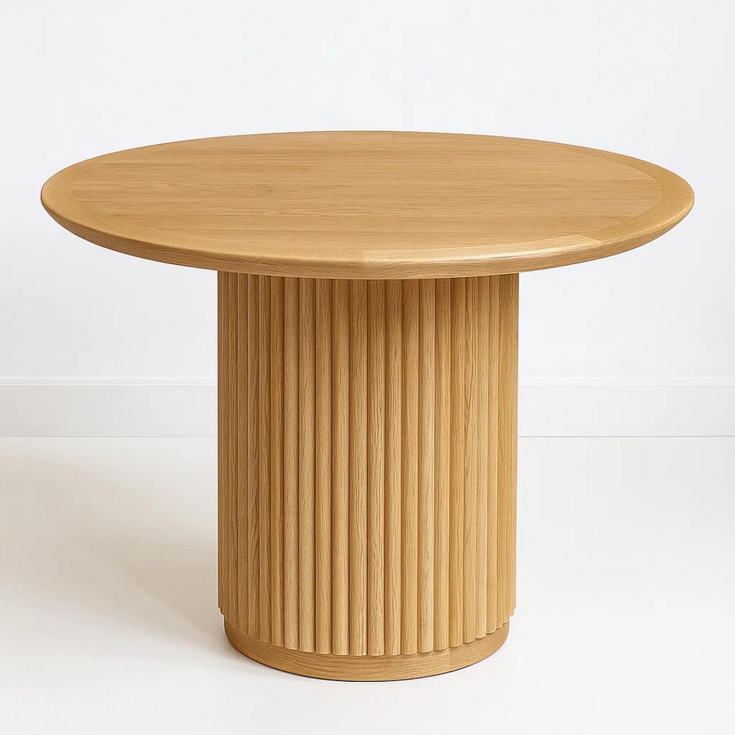MESA REDONDA CANTERA D130 CM | MADERA NATURAL - 1