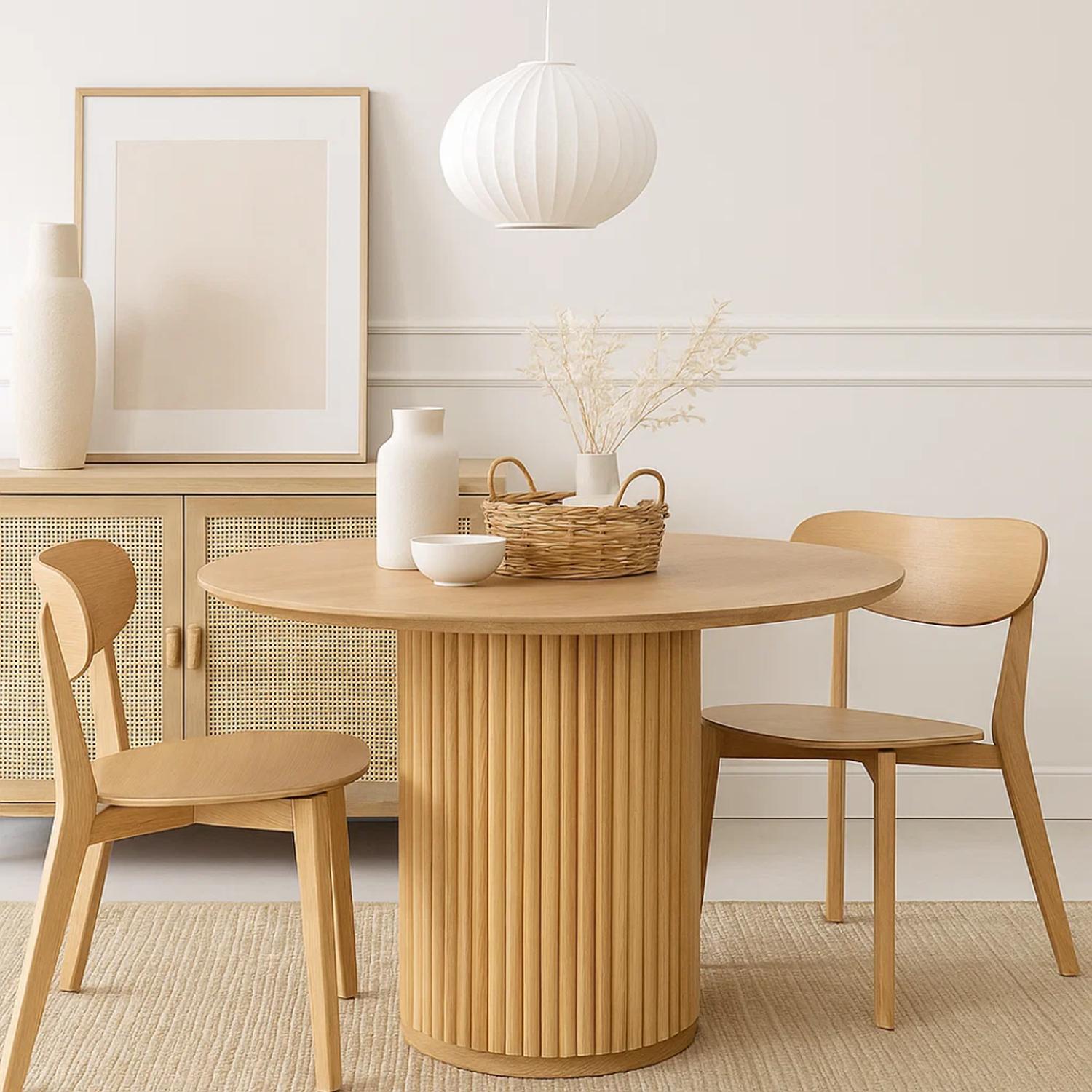 MESA REDONDA CANTERA D130 CM | MADERA NATURAL - 2