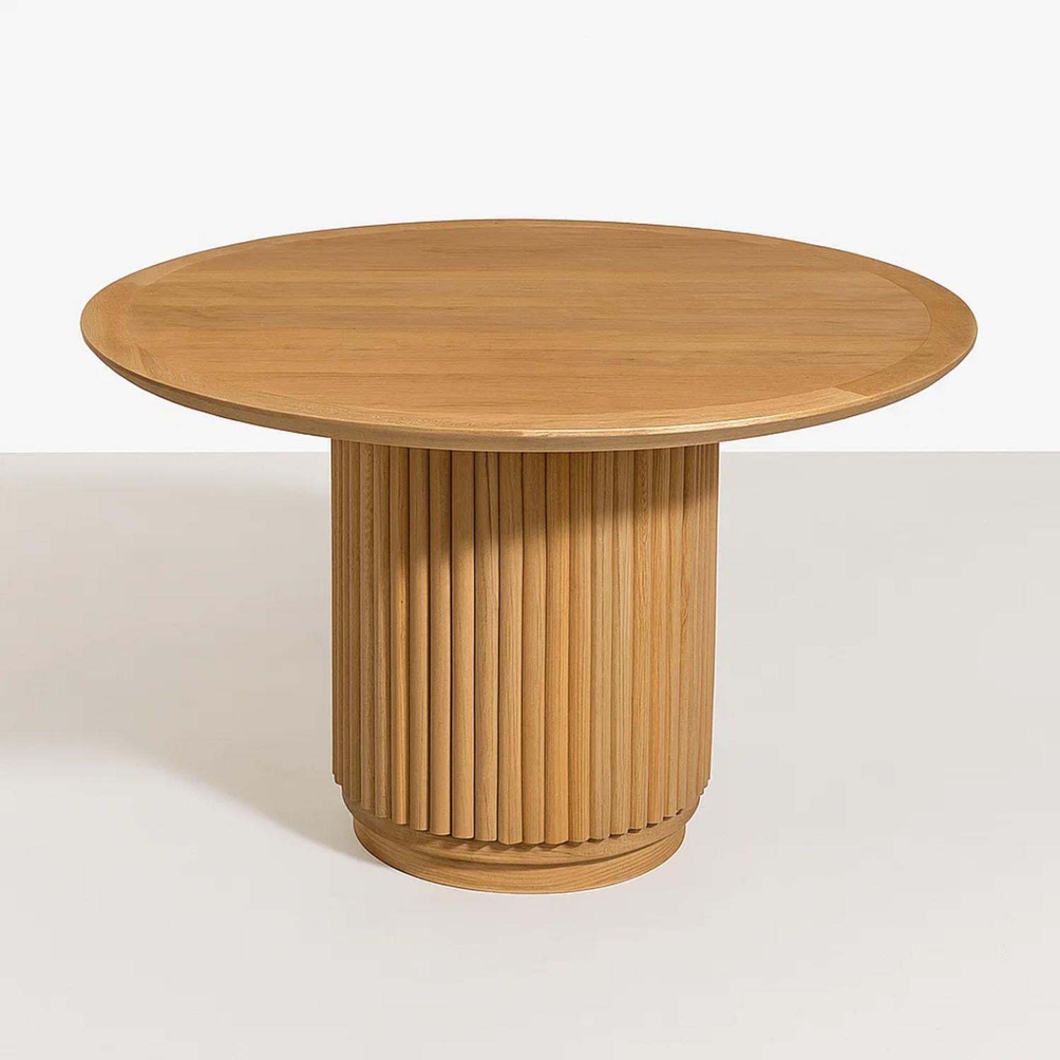 MESA REDONDA CANTERA D130 CM | MADERA NATURAL - 4