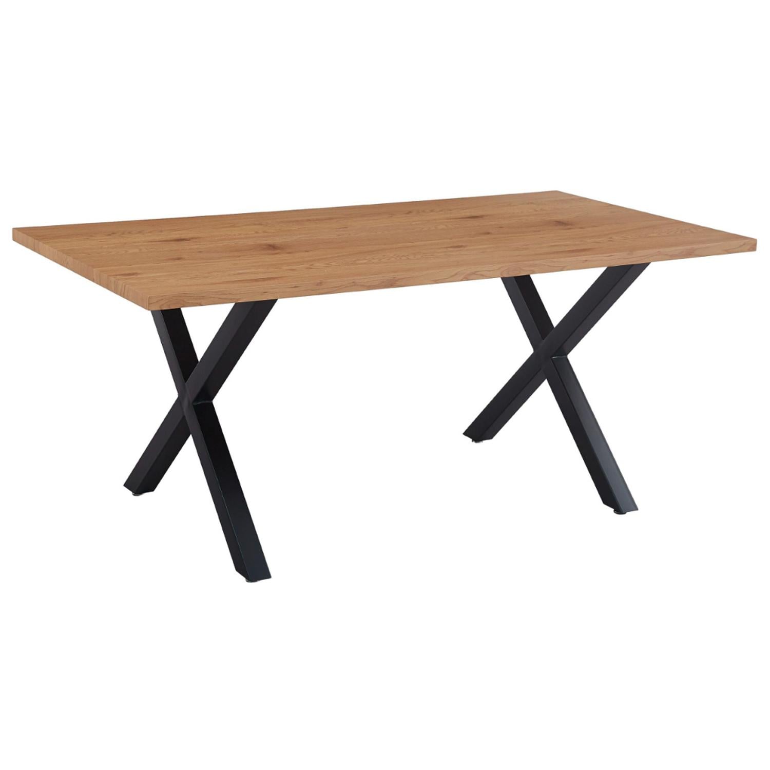 MESA RECTANGULAR DISEÑO CRUZADO 180X90 | ESTILO INDUSTRIAL - 1