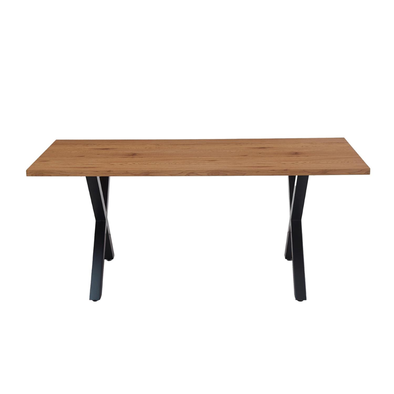 MESA RECTANGULAR DISEÑO CRUZADO 180X90 | ESTILO INDUSTRIAL - 2