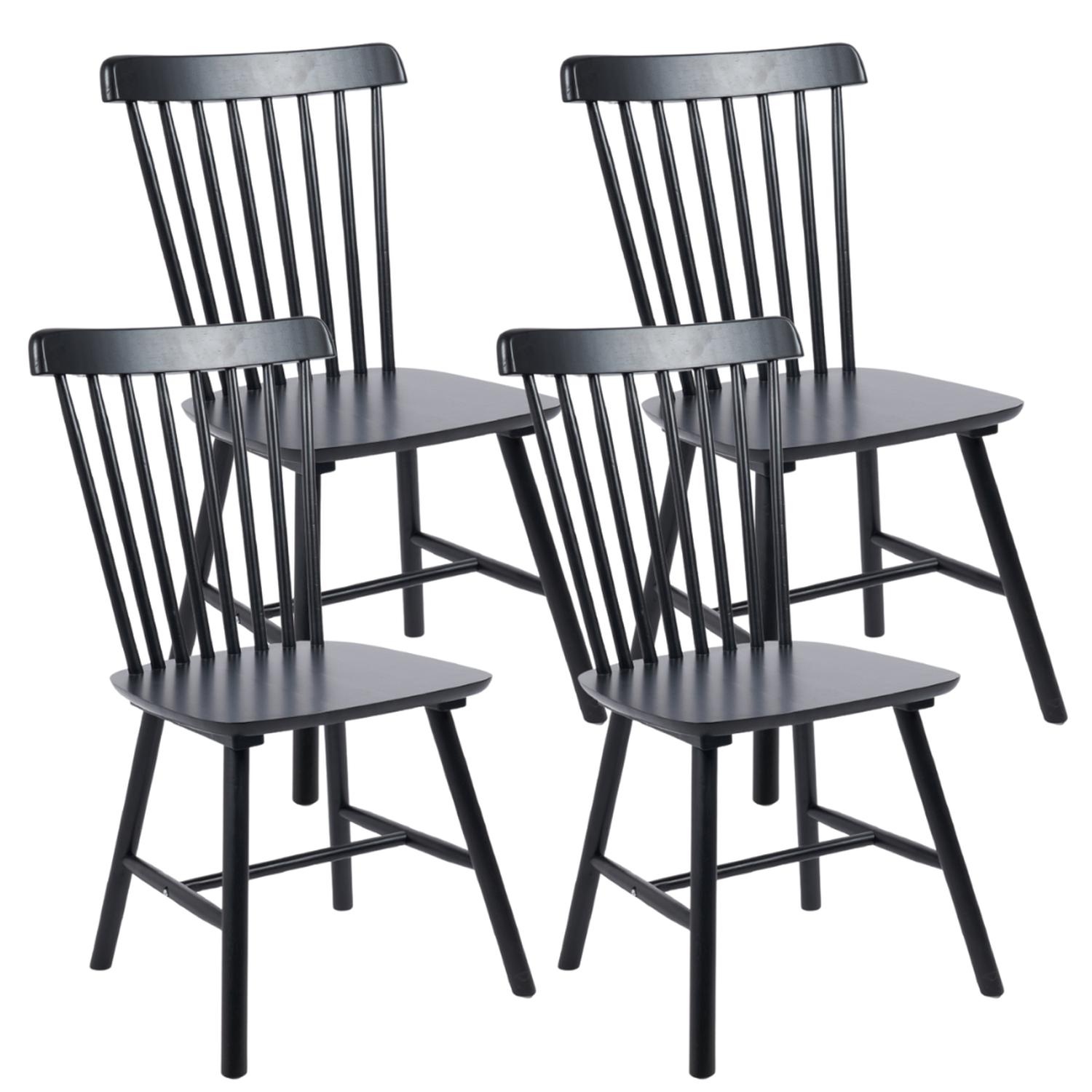 PACK 4 SILLA WINDSOR | MADERA NEGRA | MODERNA Y DURADERA - 1