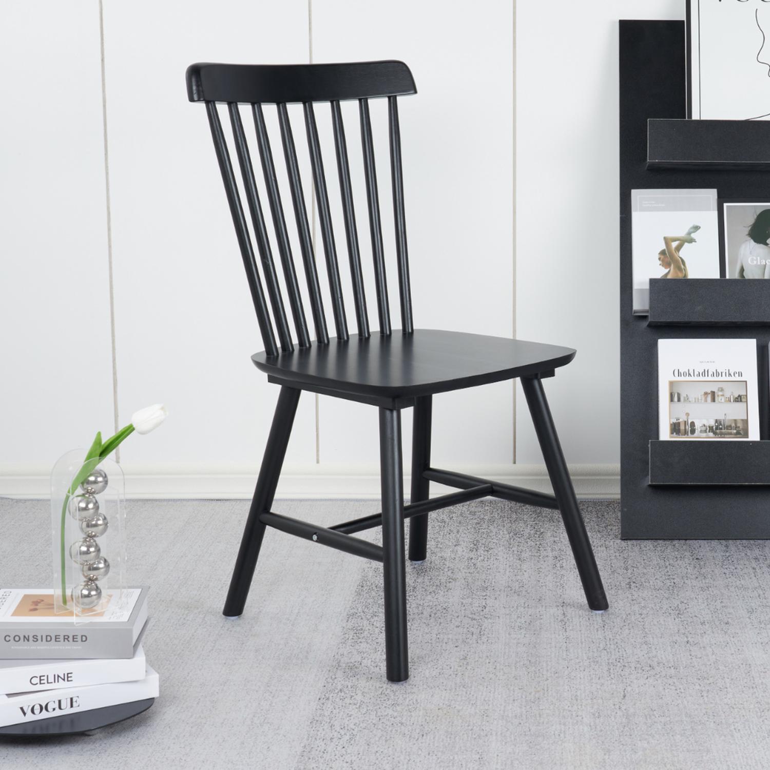 PACK 4 SILLA WINDSOR | MADERA NEGRA | MODERNA Y DURADERA - 2