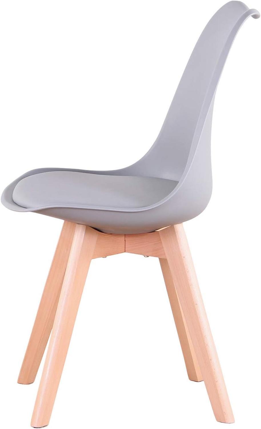 COMEDOR MESA TULIP REDONDA 80CM BLANCA + 4 SILLAS TULIP GRIS - 4