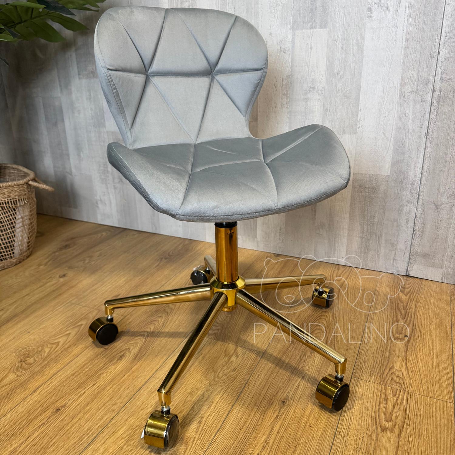 SILLA OFICINA ESCRITORIO RUBIK | GIRATORIA| ERGONOMICA | FELPA GRIS - 2