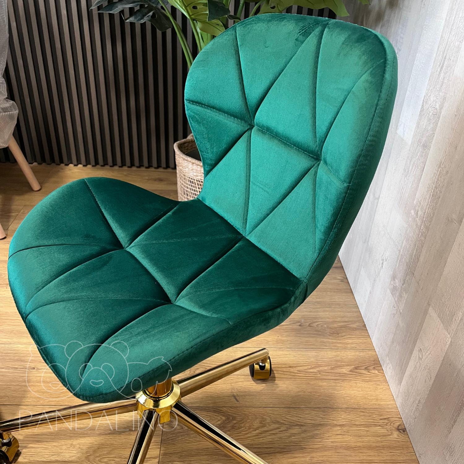 SILLA OFICINA ESCRITORIO RUBIK | GIRATORIA| ERGONOMICA | FELPA VERDE - 3
