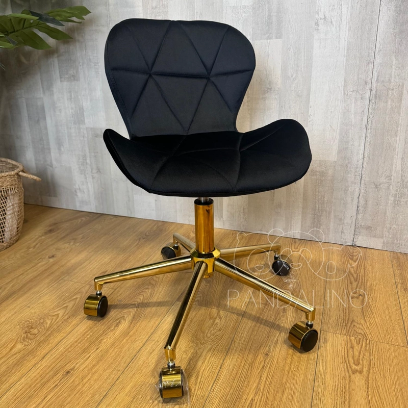 SILLA OFICINA ESCRITORIO RUBIK | GIRATORIA| ERGONOMICA | FELPA NEGRA - 2