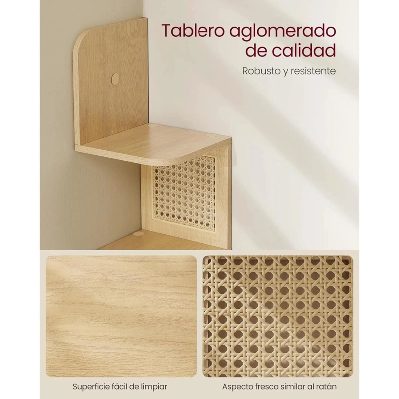 ESTANTE ESQUINERO VIGA | ESTILO RATTAN - 2