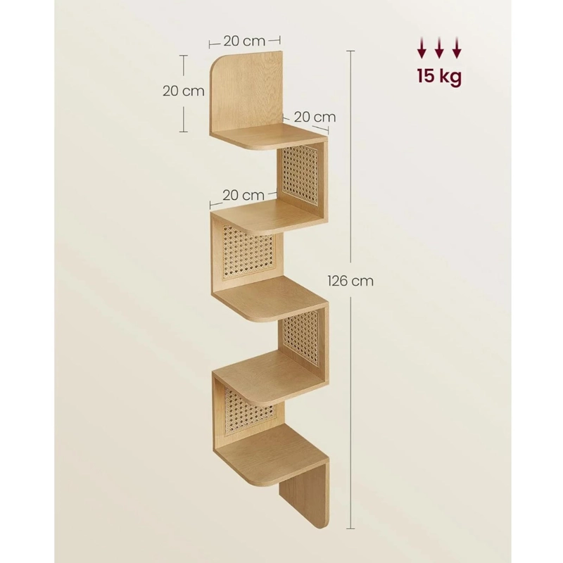 ESTANTE ESQUINERO VIGA | ESTILO RATTAN - 4