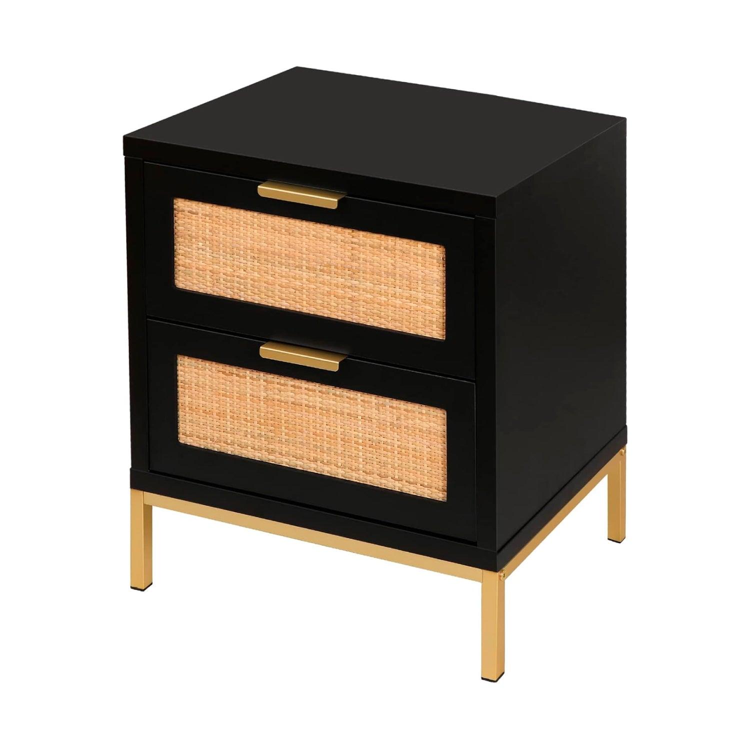 VELADOR MATILDE NEGRO | DISEÑO MINIMALISTA | 2 CAJONES - 2