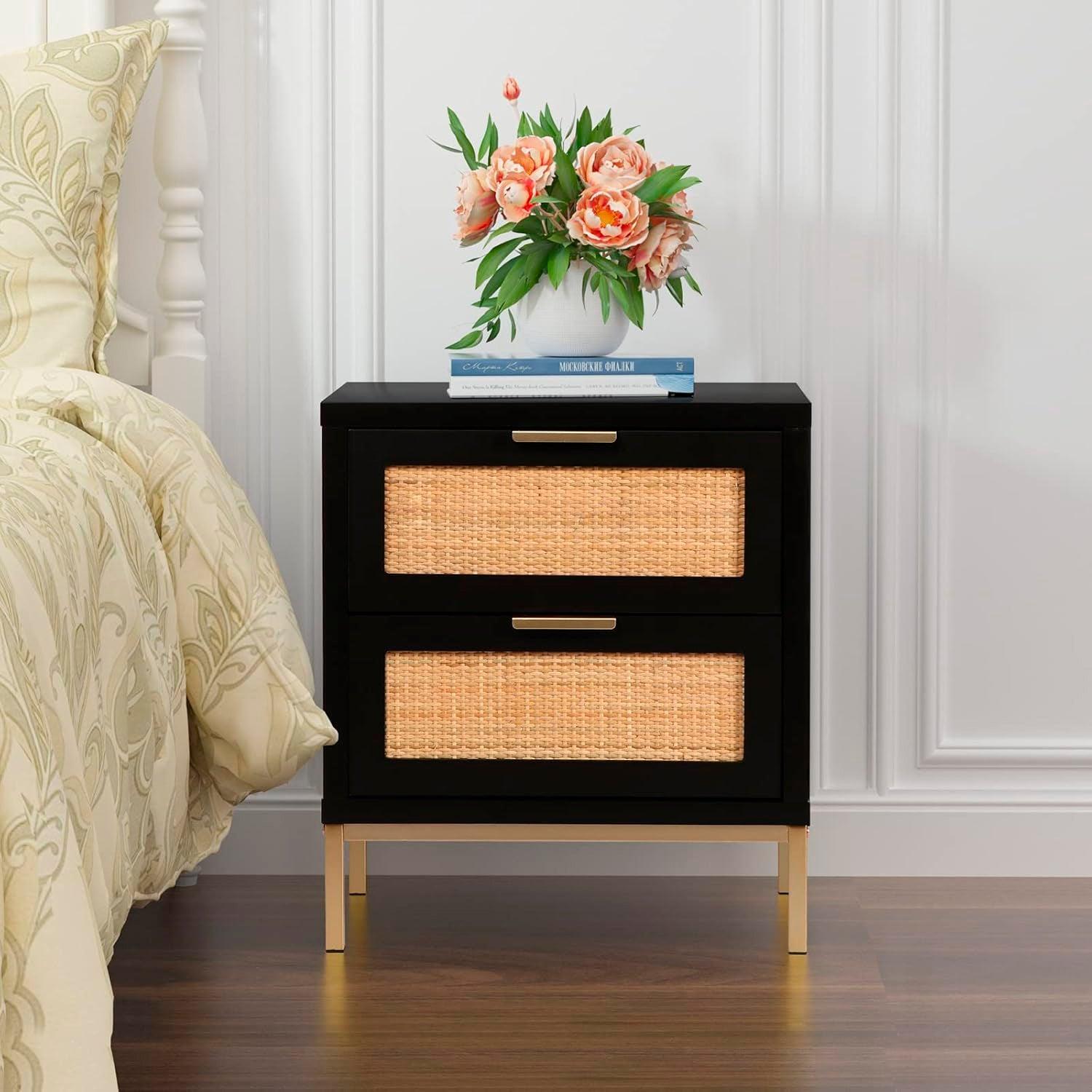 VELADOR MATILDE NEGRO | DISEÑO MINIMALISTA | 2 CAJONES - 5